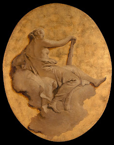 RIJKS: Giovanni Battista Tiepolo: Allegorical Figure of a Woman with a Club (Fortitude?) 1750