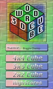 3D Word Cube Boggle Scrabble