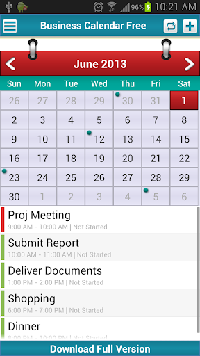 Business Calendar Free