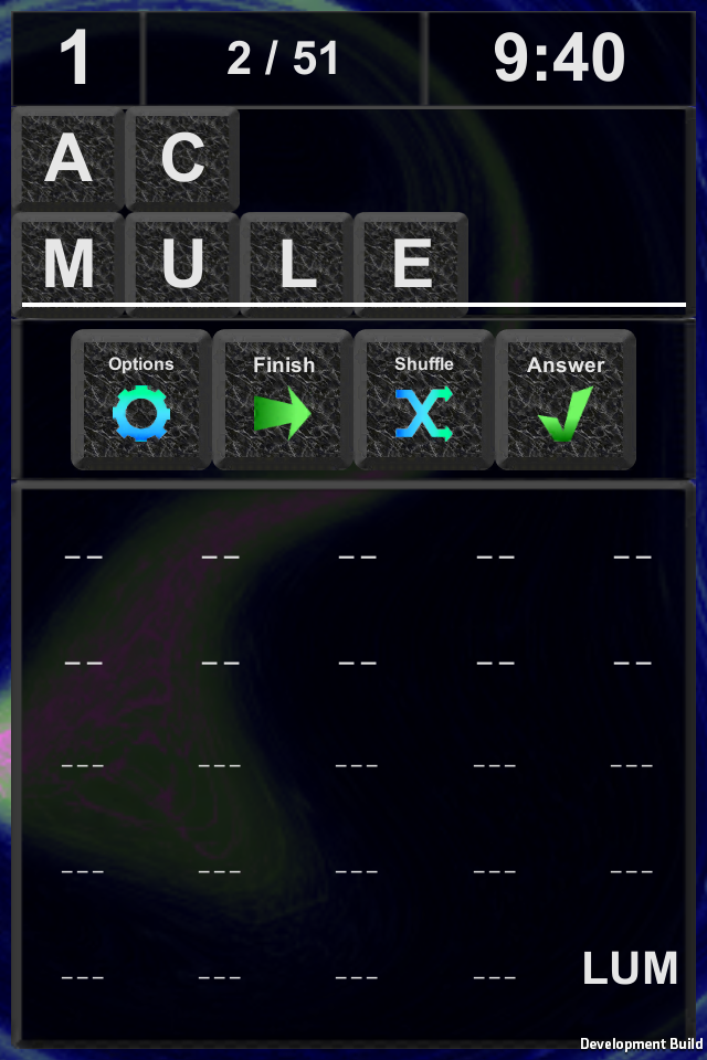 Word Scrambles Pro Screen 2