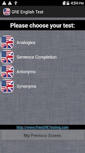 GRE English Test Screenshots 0