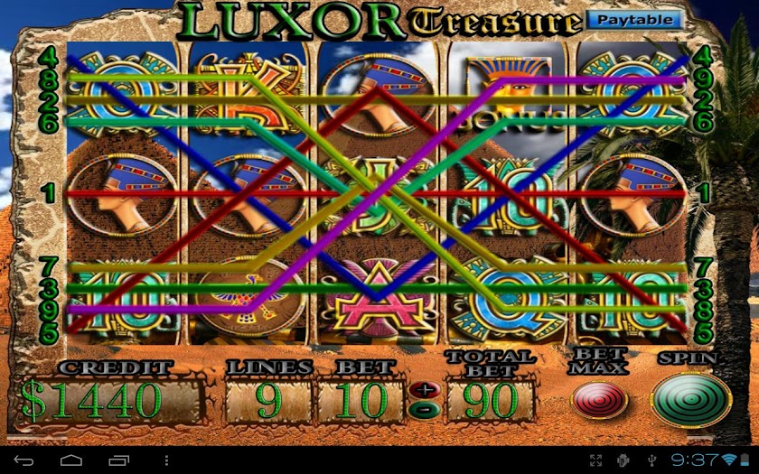 LUXOR Treasure Slot Machine Screen 3