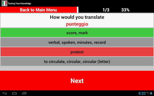 Learn Italian Words Fast int. Screenshots 0