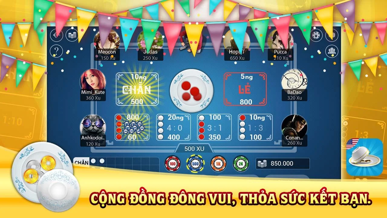Tải game cực mới game Xóc Đĩa online cho Android