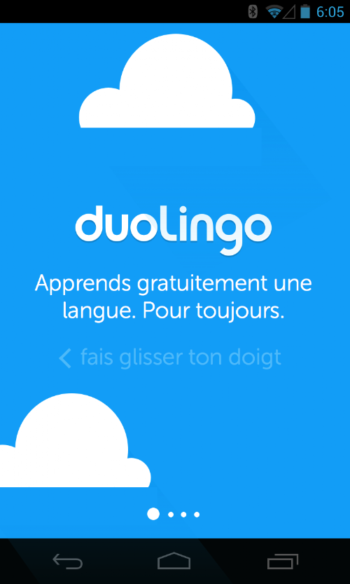 Capture d'ecran de l'application Android Duolingo: language lessons