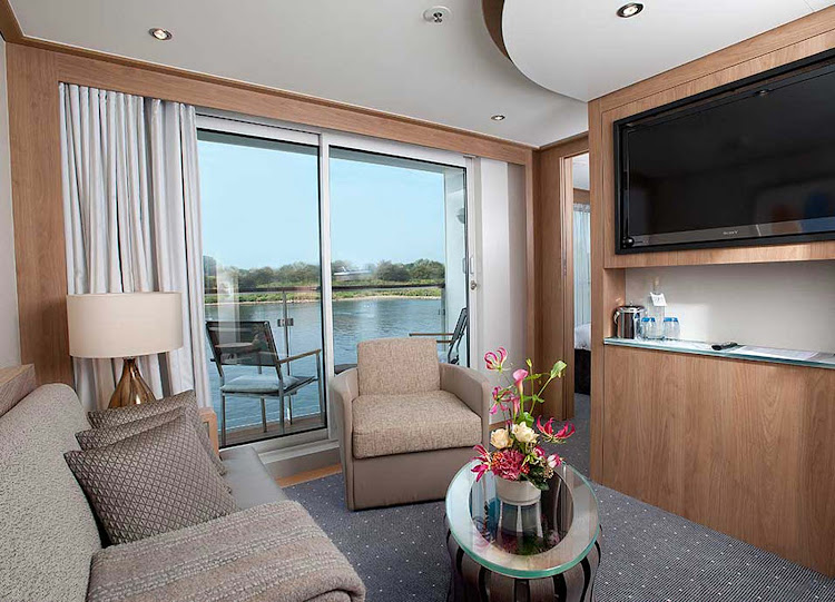 Kick back with a glass of wine and Hollywood movie in the comfort of your own suite aboard your Viking Longship during your voyage along Europe's waterways. 