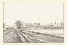 Huis Oosterwijk bij Heukelum van een afstand