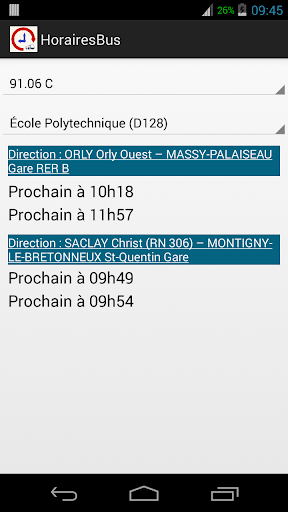 【免費交通運輸App】Horaire Bus 91-APP點子