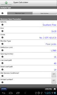 AWC Span Calc