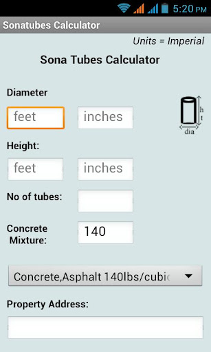 Sonotube Calculator