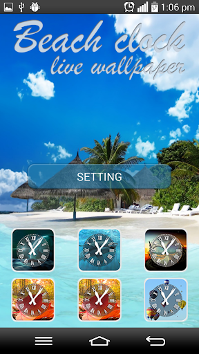 Beach Clock Live Wallpaper