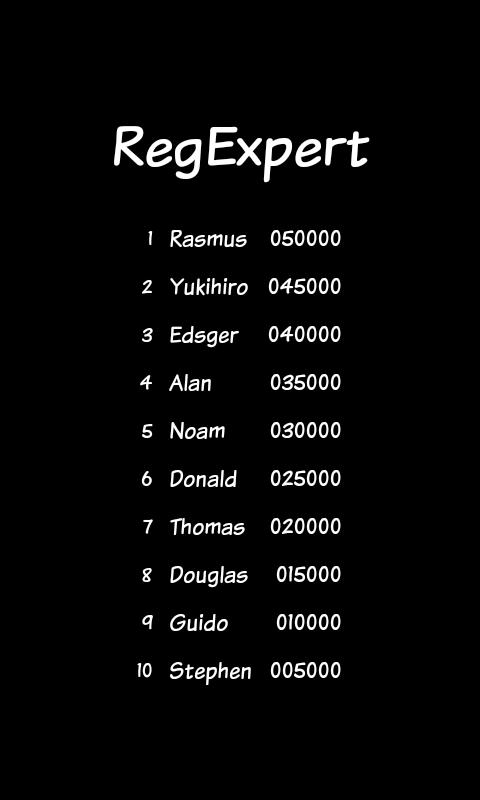 RegExpert Screen 3