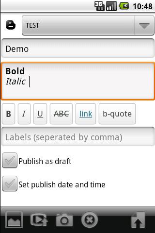 Android application Blogger-droid (Ad-free) screenshort