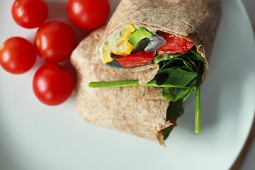 Roasted Vegetable Hummus Wrap