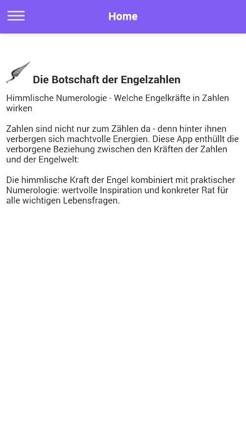 Android application Engelzahlen - Engelbotschaften screenshort