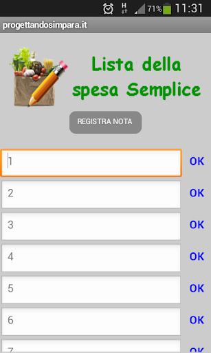 Lista della spesa Semplice