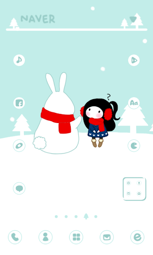 Snowman dodol launcher theme