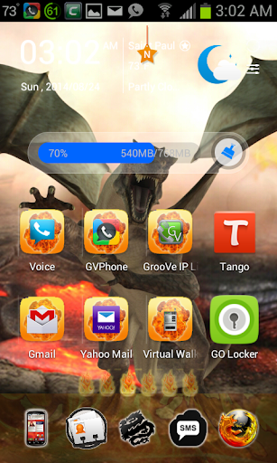 3D Dragon Go Launcher Theme