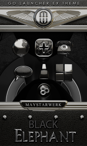 GO Launcher theme Black Elepha