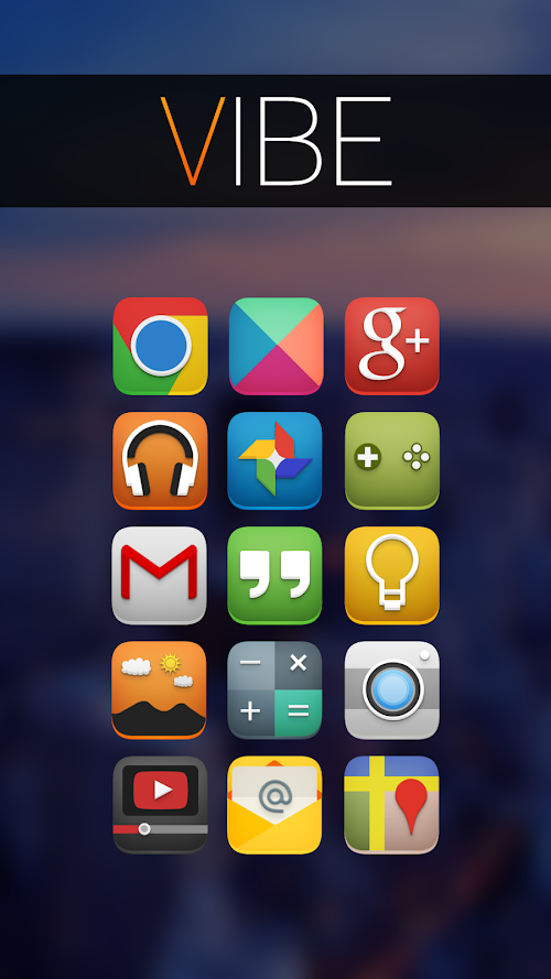 Android application Vibe Icon Pack screenshort