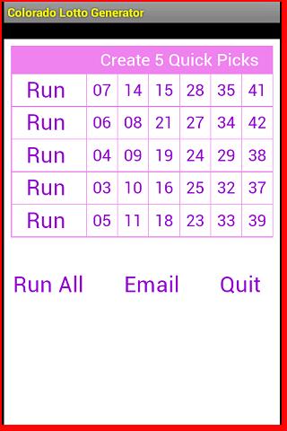 Colorado Lottery Generator