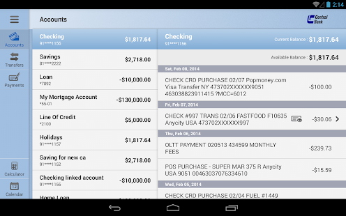 Central Bank Mobile for Tablet Screenshots 2