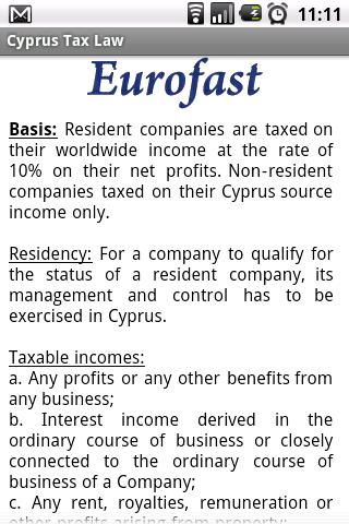 Cyprus Tax Law