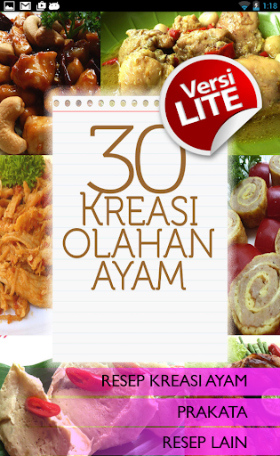 30 Kreasi Olahan Ayam Lite