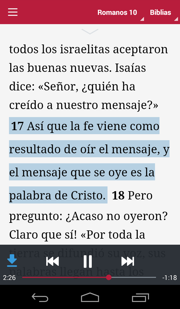Android application Bible - Audio & Video Bibles screenshort