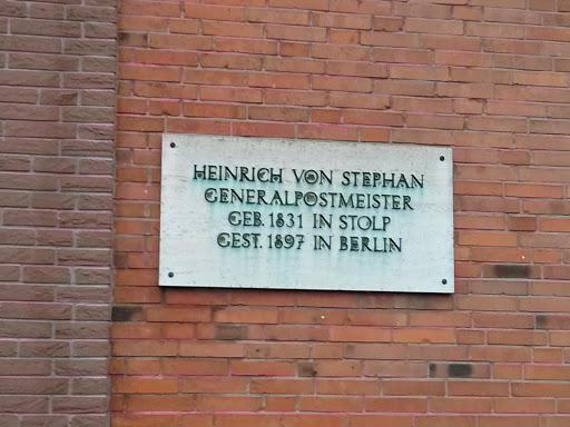 Gedenkplatte Heinrich von Stephan