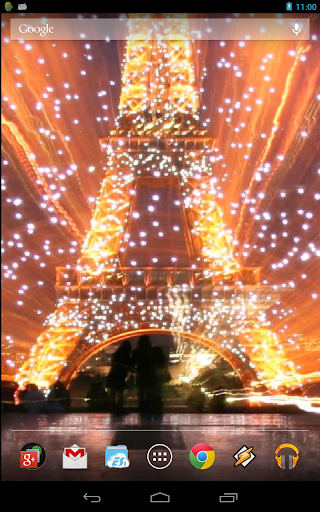 Night In Paris. Eiffel Tower.