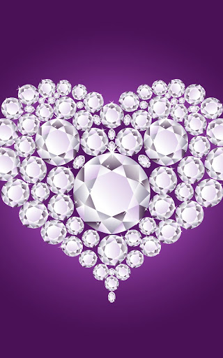 Diamond Hearts Live Wallpaper