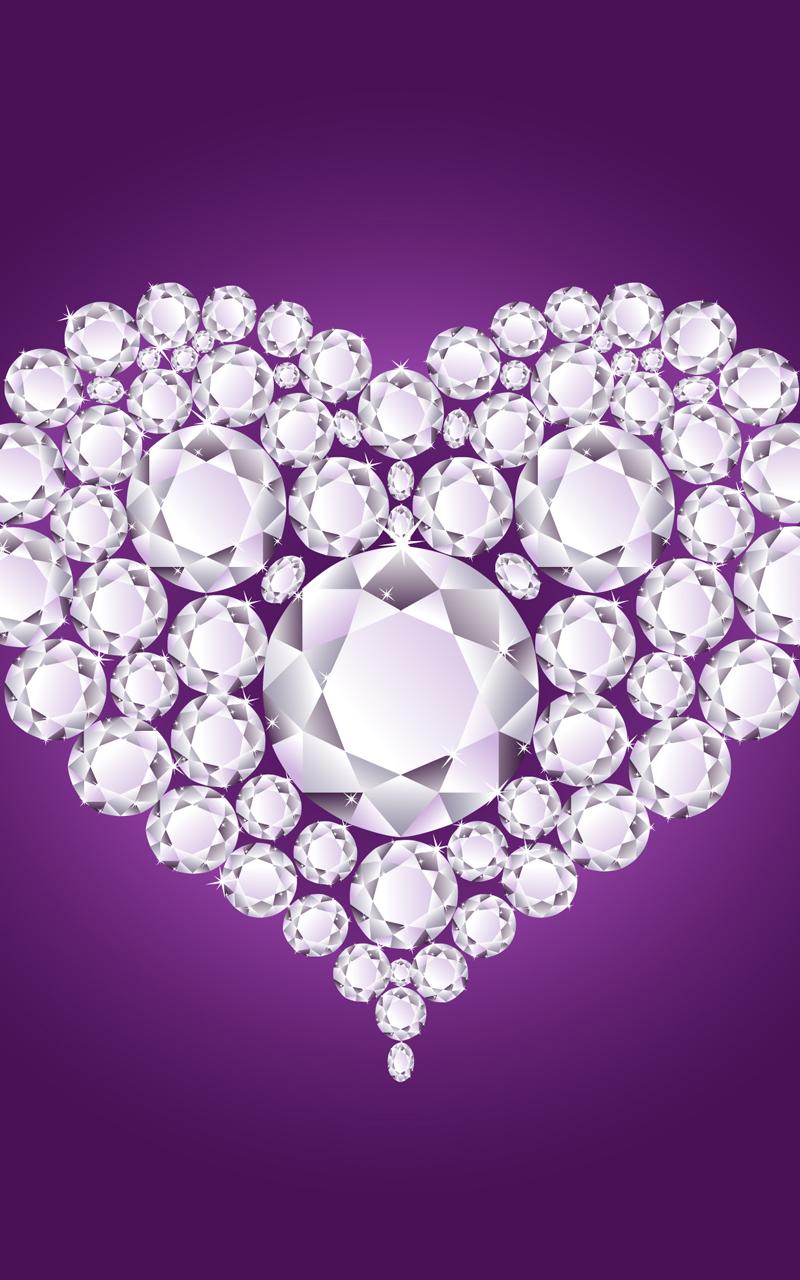 Diamond Hearts Live Wallpaper Screen 1