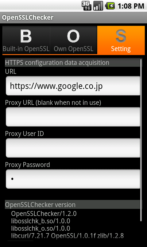   OpenSSL Checker – Screenshot 
