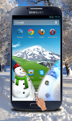 【免費個人化App】雪人拉鍊鎖屏-APP點子