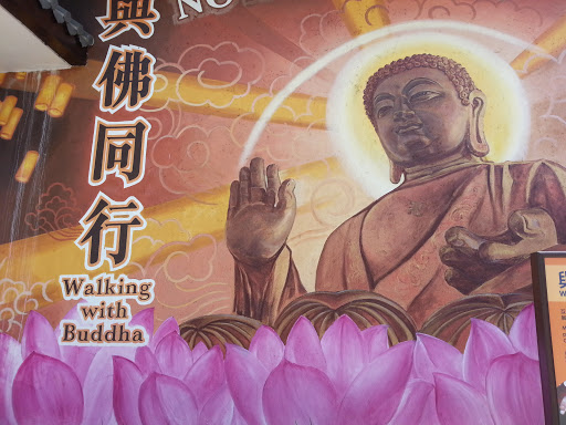 Walking  with buddha