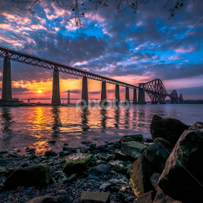 Forth Sunset by Craig Fraser - Buildings & Architecture Bridges & Suspended Structures