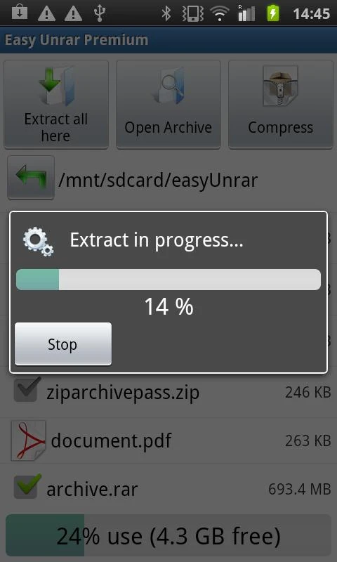 Easy Unrar Unzip & zip premium - screenshot