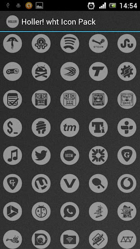 【免費個人化App】Holler! wht Icon Pack-APP點子