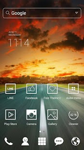 Sunset LINE Launcher Theme Screenshots 2
