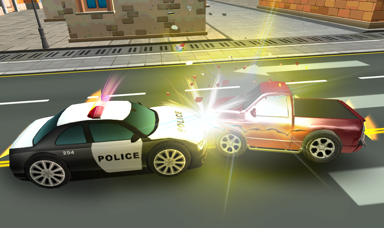 pembalap mobil polisi (3D) android games}