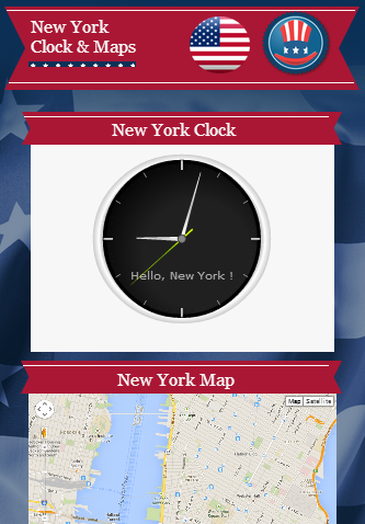 NY Clock Map for tourists