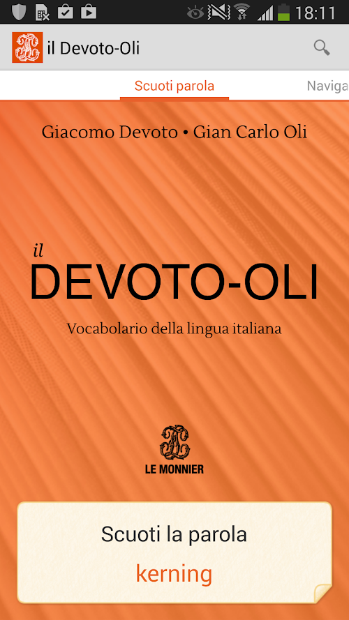 Android application Il Devoto-Oli screenshort
