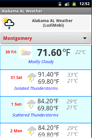 【免費天氣App】Alabama AL Weather Forecast-APP點子