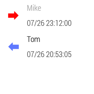 Android application Call History for Wear screenshort