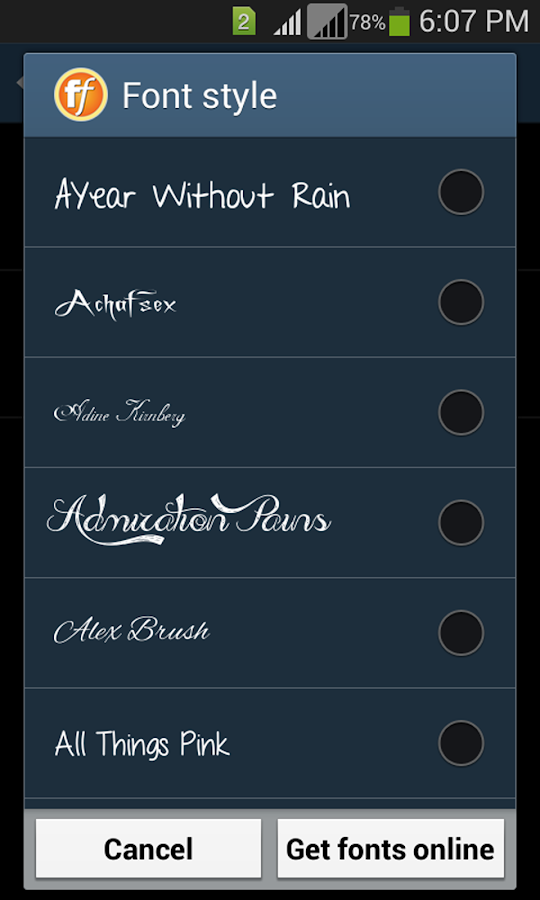 Android Fonts Download