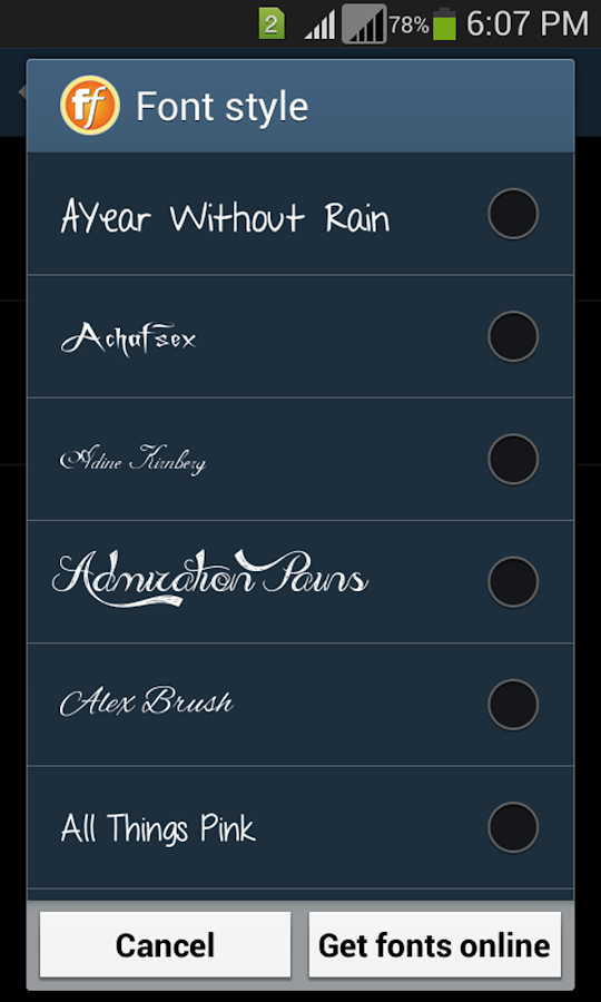 Free fonts apps for android