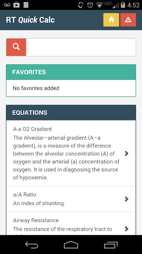 Android application RT Quick Calc screenshort