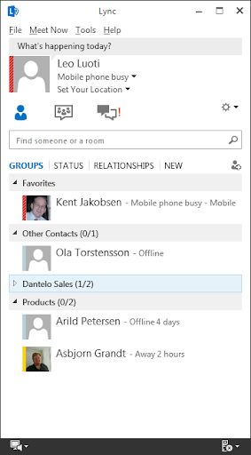 Mobile Presence Lync