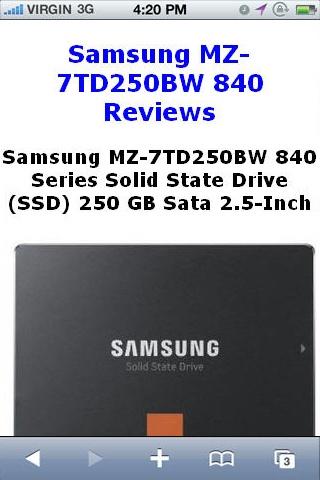 MZ7TD250BW Drive Reviews